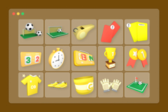 3D Football Essentials Icon Pack Product Image 6