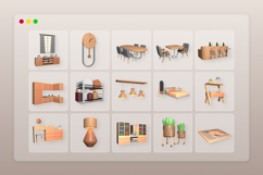 Home Furniture 3D Icon Pack Product Image 6
