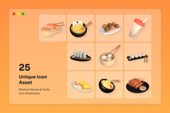 Asian Street Food 3D Icon Pack Product Image 6