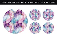 Alcohol Ink Keychain And Car Coaster Sublimation Design Product Image 1