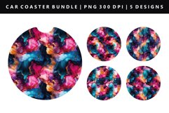 Alcohol Ink Keychain And Car Coaster Sublimation Design Product Image 1