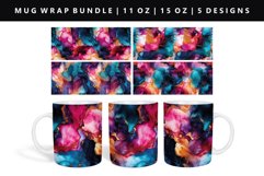Alcohol Ink 11oz, 15oz Mug Sublimation | Mug Wrap PNG Product Image 1