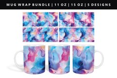 Alcohol Ink 11oz, 15oz Mug Sublimation | Mug Wrap PNG Product Image 1
