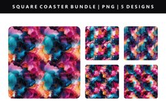 Alcohol Ink Square Coaster Design | Square Coaster PNG Product Image 1