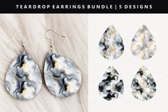 Alcohol Ink Teardrop Earring Sublimation PNG Design Product Image 1