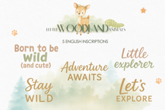 Woodland Animals Watercolor Clipart Nursery Set Product Image 6