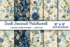Junk Journal Patchwork Backgrounds JPG Product Image 1
