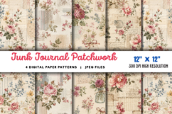 Junk Journal Patchwork Papers JPG Product Image 1
