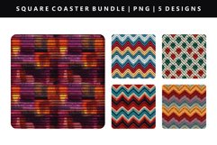 Knitted Square Coaster Design | Square Coaster PNG Product Image 1