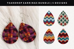 Knitted Teardrop Earring Sublimation PNG Design Product Image 1