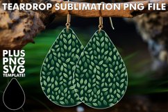 Teardrop Earring Sublimation PNG Product Image 1