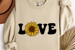 Love SVG, Sunflower SVG Product Image 1