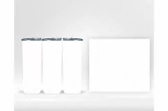20oz Skinny Tumbler Mockup Full wrap | Full view wrap mockup Product Image 6