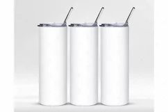 20oz Skinny Tumbler Mockup Full wrap| Full view wrap mockup Product Image 5