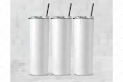 20oz Skinny Tumbler Mockup Full wrap| full view wrap mockup Product Image 6