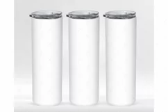 3 Skinny 20oz Tumblers Mockup | Full view wrap mockup Product Image 6