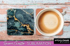 Marble Texture Square Coaster Sublimation - Marble Coaster Product Image 1