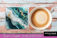 Marble Texture Square Coaster Sublimation - Marble Coaster Product Image 1