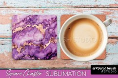 Marble Texture Square Coaster Sublimation - Marble Coaster Product Image 1
