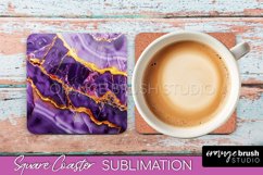 Marble Texture Square Coaster Sublimation - Marble Coaster Product Image 1
