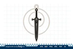 Medieval Sword Keychain SVG | Knight Sword Cut File Product Image 3
