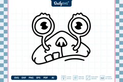 Monster Face SVG - Cartoon Monster Face Cut File Product Image 3