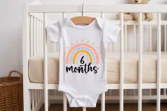 6 Months SVG | Baby Milestone SVG | Baby SVG | Newborn SVG Product Image 2
