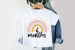 6 Months SVG | Baby Milestone SVG | Baby SVG | Newborn SVG Product Image 3