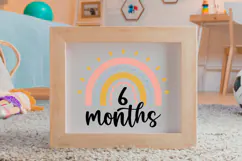 6 Months SVG | Baby Milestone SVG | Baby SVG | Newborn SVG Product Image 4