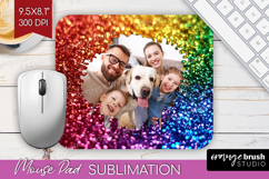 Glitter Photo Mouse Pad PNG - Sparkle Picture Frame Mouse Product Image 1