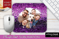 Glitter Photo Mouse Pad PNG - Sparkle Picture Frame Mouse Product Image 1