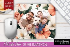 Flowers Photo Mouse Pad PNG - Floral Picture Frame Mouse Pad Product Image 1