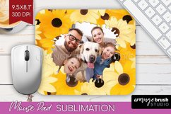 Retro Photo Mouse Pad PNG - Flowers Picture Frame Mouse Pad Product Image 1