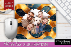 Rose Gold Photo Mouse Pad PNG - Abstract Picture Frame Mouse Product Image 1