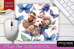 Floral Photo Mouse Pad PNG - Sping Flowers Picture Frame Pad Product Image 1
