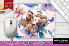 Floral Photo Mouse Pad PNG - Sping Flowers Picture Frame Pad Product Image 1