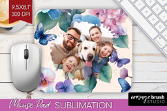 Floral Photo Mouse Pad PNG - Sping Flowers Picture Frame Pad Product Image 1