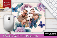 Floral Photo Mouse Pad PNG - Sping Flowers Picture Frame Pad Product Image 1