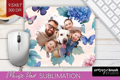 Floral Photo Mouse Pad PNG - Sping Flowers Picture Frame Pad Product Image 1