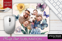 Floral Photo Mouse Pad PNG - Sping Flowers Picture Frame Pad Product Image 1
