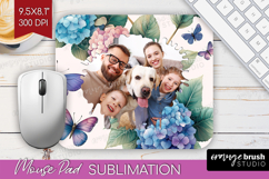 Floral Photo Mouse Pad PNG - Sping Flowers Picture Frame Pad Product Image 1