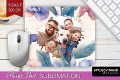 Floral Photo Mouse Pad PNG - Sping Flowers Picture Frame Pad Product Image 1
