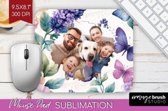 Floral Photo Mouse Pad PNG - Sping Flowers Picture Frame Pad Product Image 1