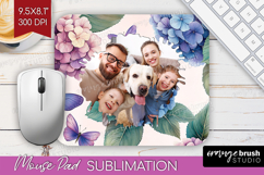 Floral Photo Mouse Pad PNG - Sping Flowers Picture Frame Pad Product Image 1