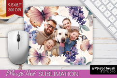 Floral Photo Mouse Pad PNG - Sping Flowers Picture Frame Pad Product Image 1