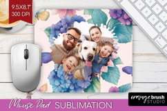 Floral Photo Mouse Pad PNG - Sping Flowers Picture Frame Pad Product Image 1