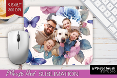 Floral Photo Mouse Pad PNG - Sping Flowers Picture Frame Pad Product Image 1