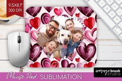 Valentines Day Photo Mouse Pad PNG - Heart Picture Frame Pad Product Image 1