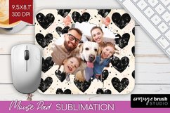 Valentines Day Photo Mouse Pad PNG - Heart Picture Frame Pad Product Image 1