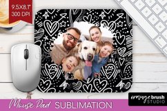 Valentines Day Photo Mouse Pad PNG - Heart Picture Frame Pad Product Image 1